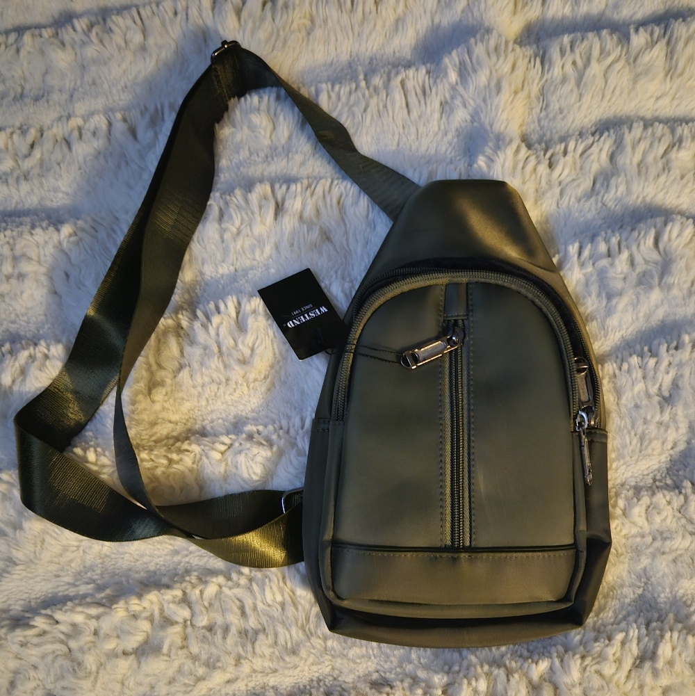 Westend Olive Green Crossbody Sling Bag - NWT Urban Sporty Daypack - Picture 3 of 8